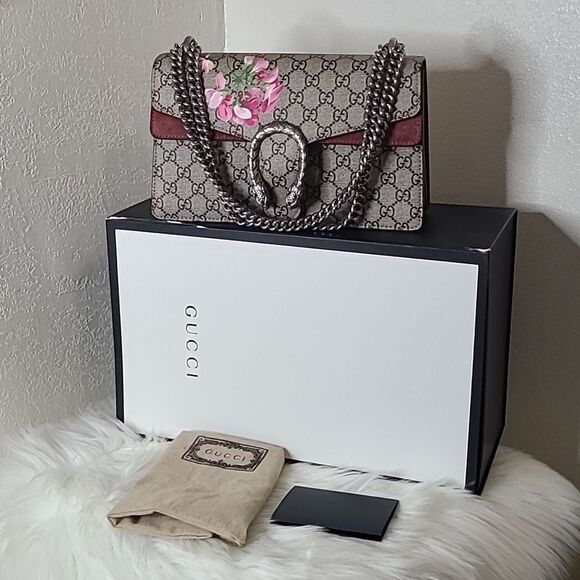 💯Authentic Gucci Dionysus GG Blooms Shoulder Bag- GM Size 🍀 - Picture 15 of 17